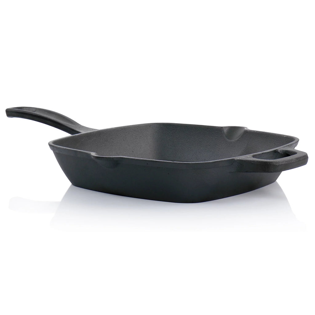 Oster Castaway 10 25mm Square Cast Iron Grill Pan with Pouring Spouts