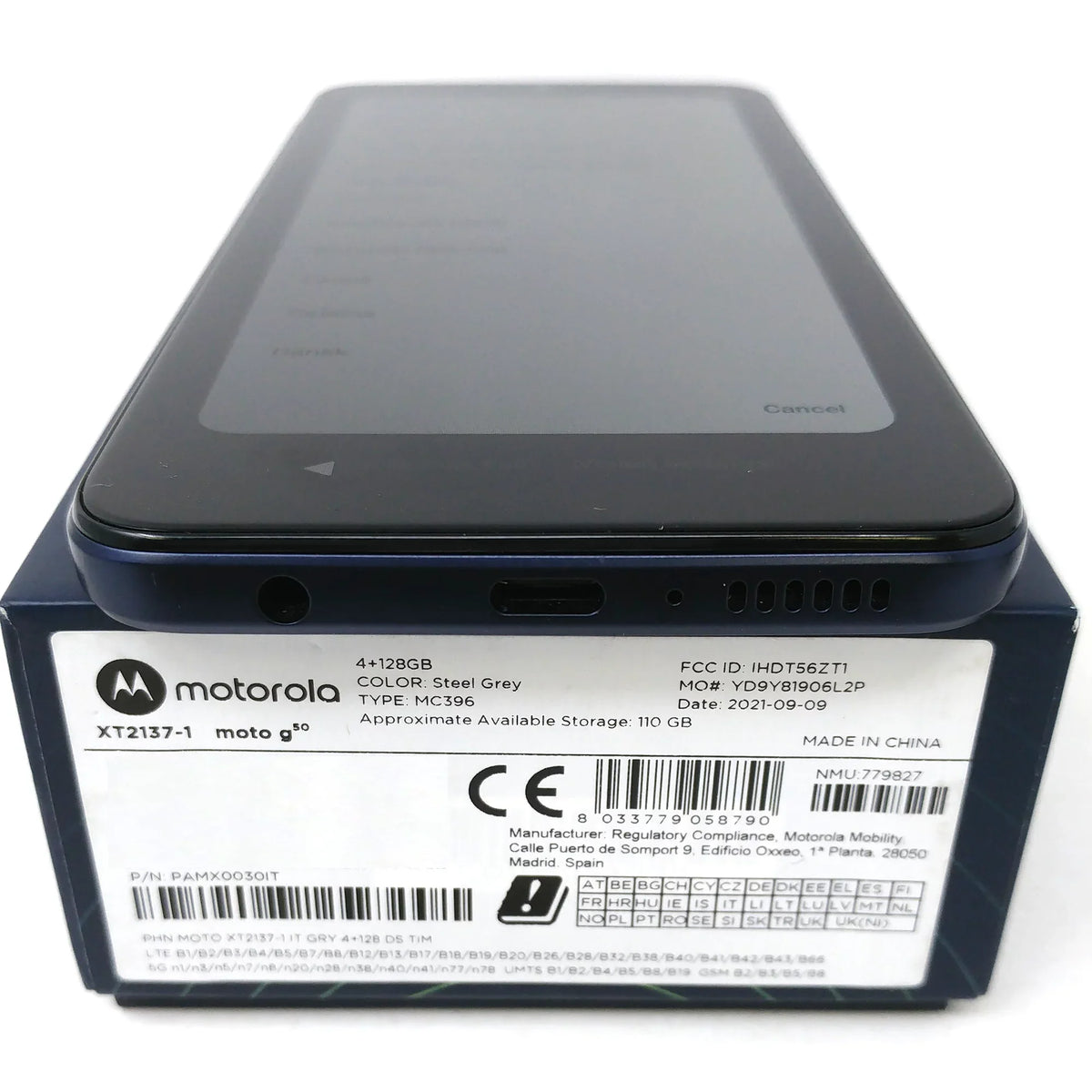 Motorola Moto G50 XT2137-1 5G 128GB Dual SIM Factory Unlocked 6.5" 4GB RAM Phone - Steel Grey - OB