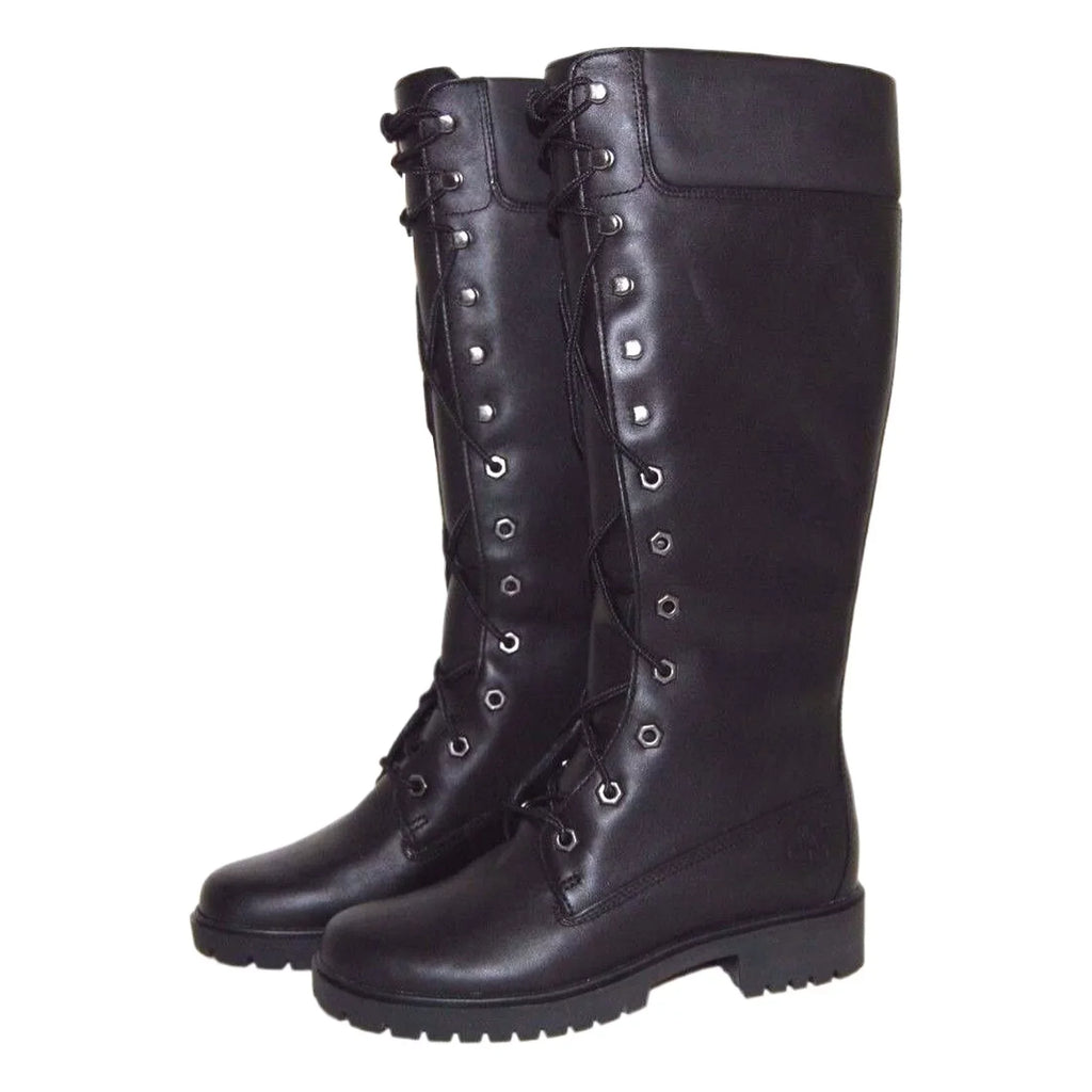 Timberland Women Premium 14 25mm ebony Medium Leather Boot 28398  Size 5 US