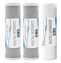 3-Pack Replacement Filter Kit for Krystal Pure KR15 RO System - Includes Carbon Block Filters & Polypropylene Sediment Filter. IPW Industries Inc