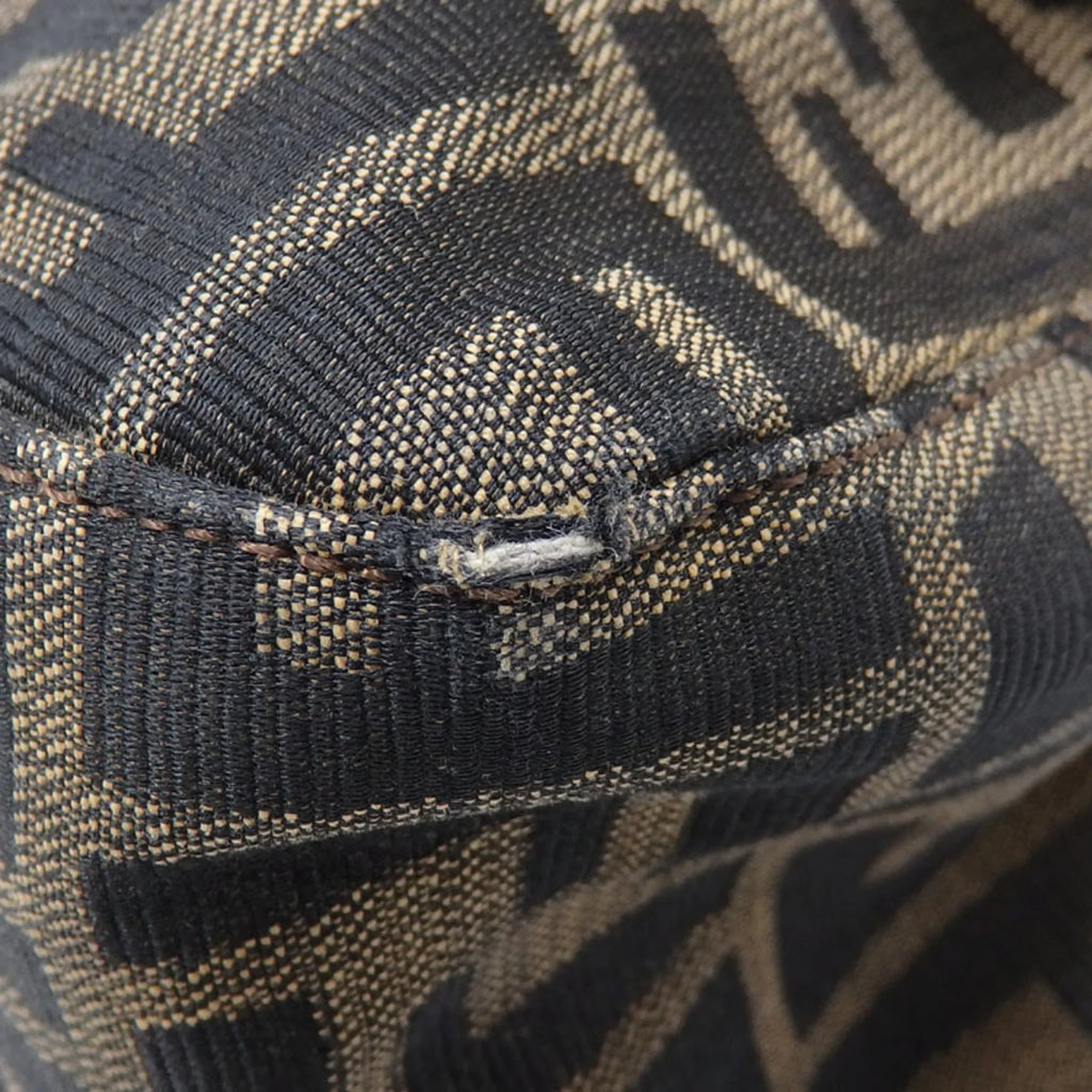 Pre-Owned Fendi Shoulder Bag Mamma Bucket Zucca Women's Brown Canvas Leather 2258 26325 008 A2229882 (Fair)
