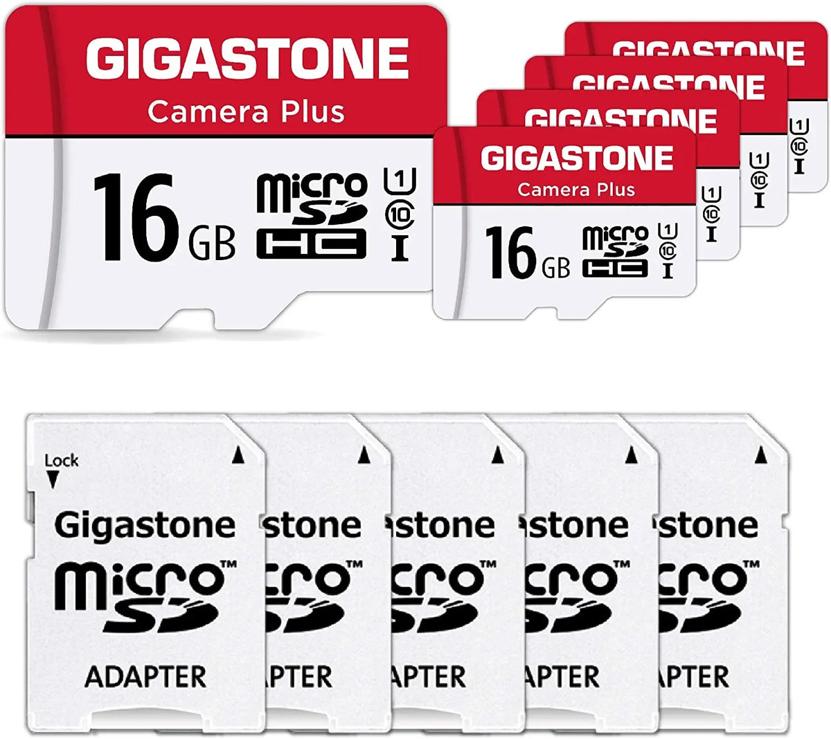 [Giga] 16GB 5-Pack ro SD , Camera Plus, roSDHC Memory for Wyze Cam, Security Camera, Full HD Video