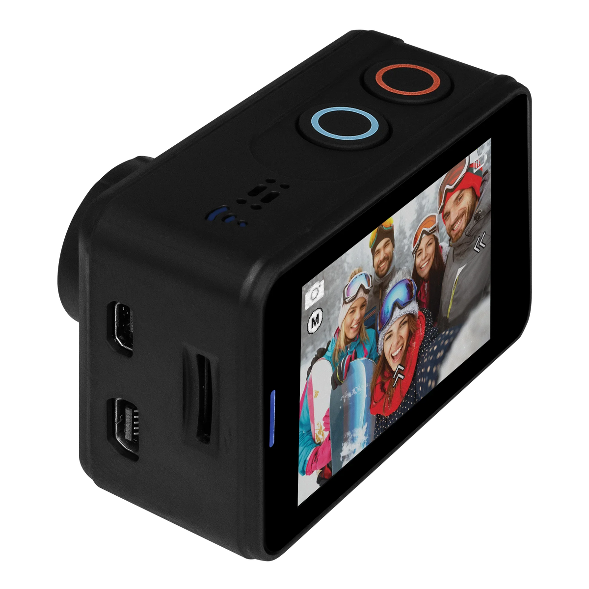 ORGOO OC1/BLK Swift 4K Action Camera Electronic Image Stabilization,  Image Sensor, 2” IPS Touchscreen, Accessories (Ip68 Certified Waterproof Case, Wearable Remote, Mini Tripod, and More)