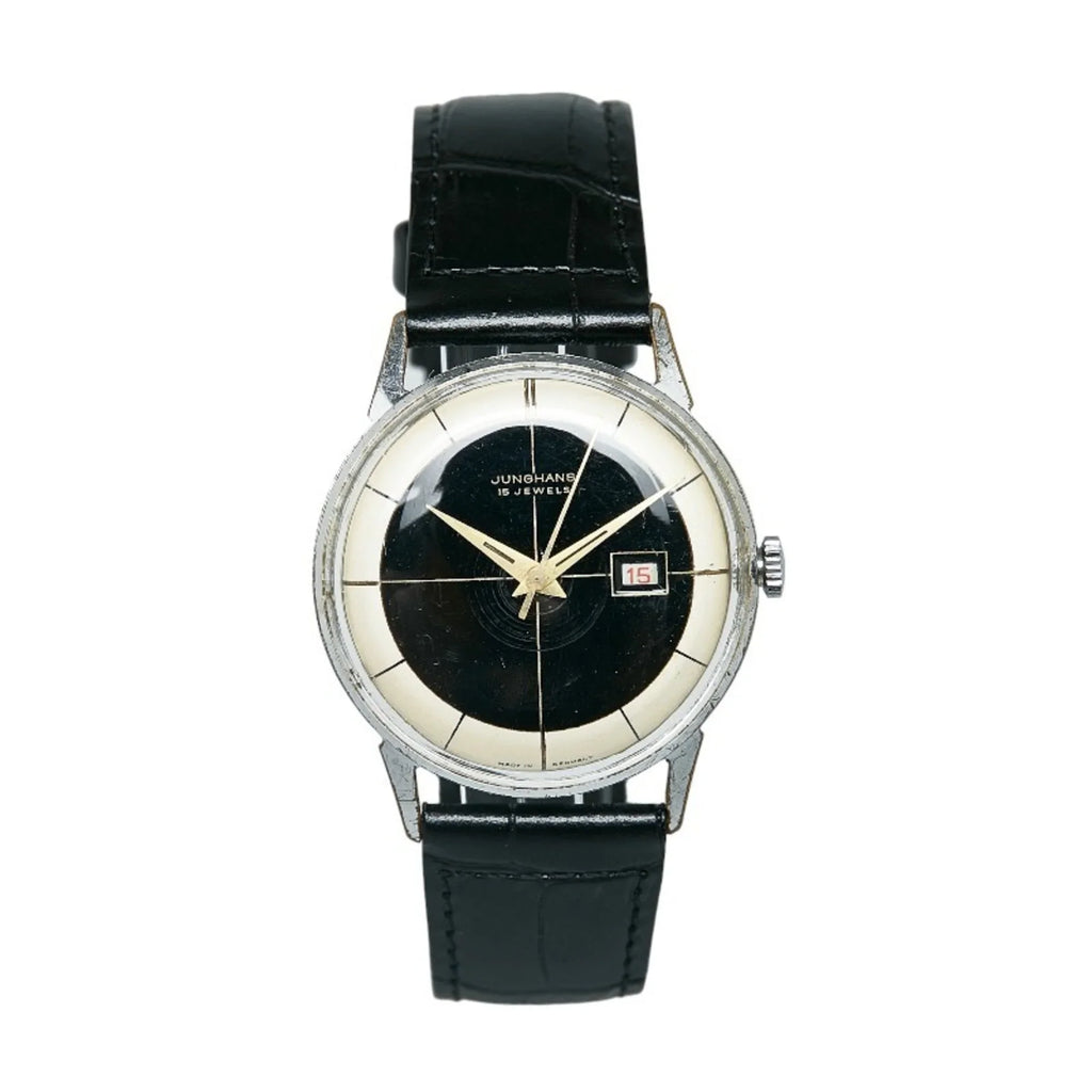 Pre-Owned Junghans 15JEWELS External Belt Watch Manual Winding dark White Dial Stainless Steel Ladies JUNGHANS (Good)
