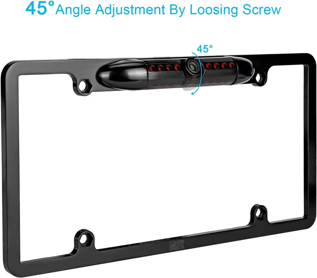 Backup Camera Rearview License Plate Frame for JVC KWM856BW KW-M856BW ebony