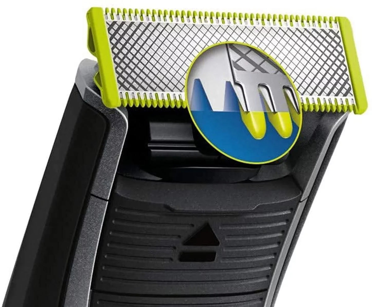 PHILIPS Norelco OneBlade Hybrid Styler Electric Trimmer & Shaver, QP6510 + OneBlade Body Kit, 3 Pieces, charcoal