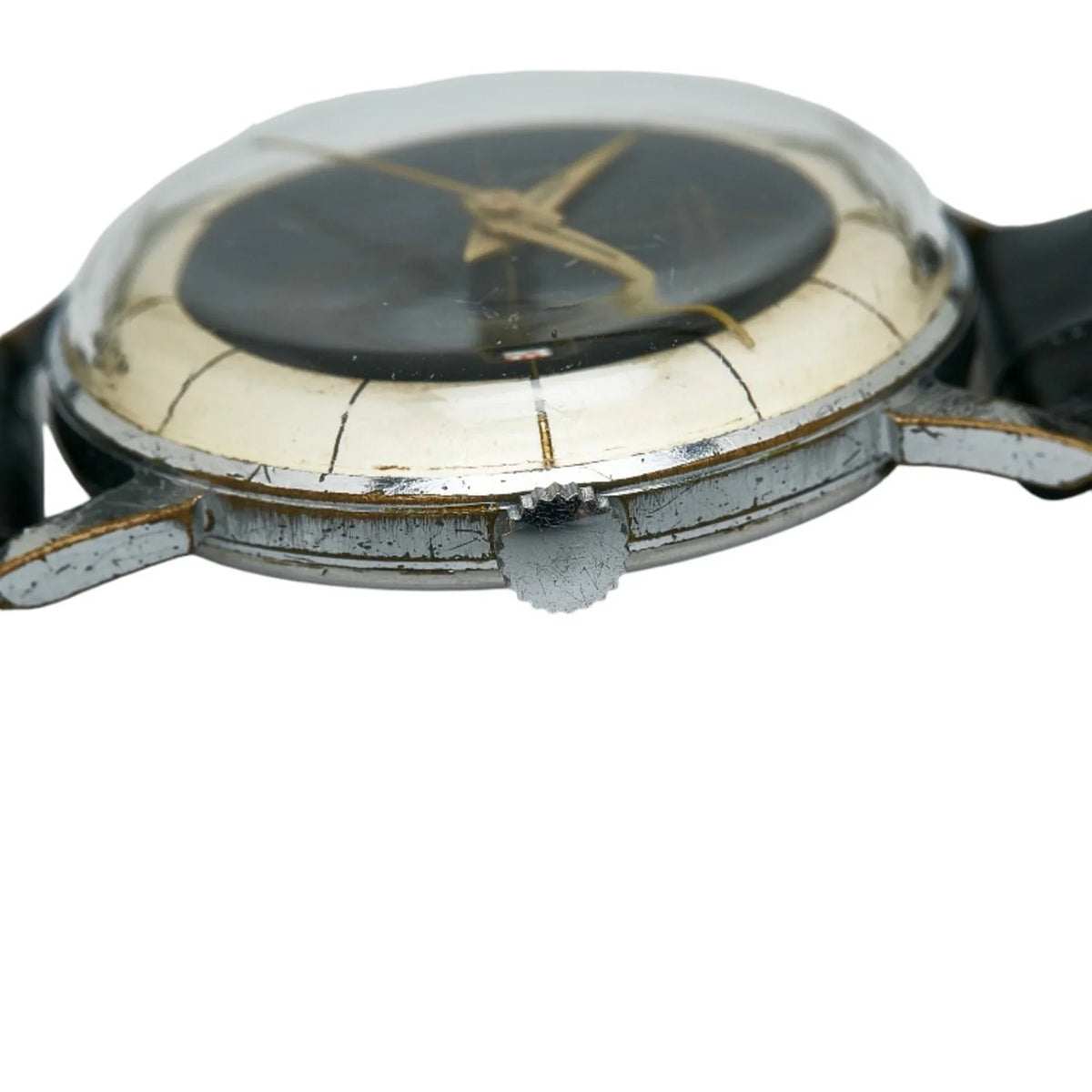 Pre-Owned Junghans 15JEWELS External Belt Watch Manual Winding dark White Dial Stainless Steel Ladies JUNGHANS (Good)
