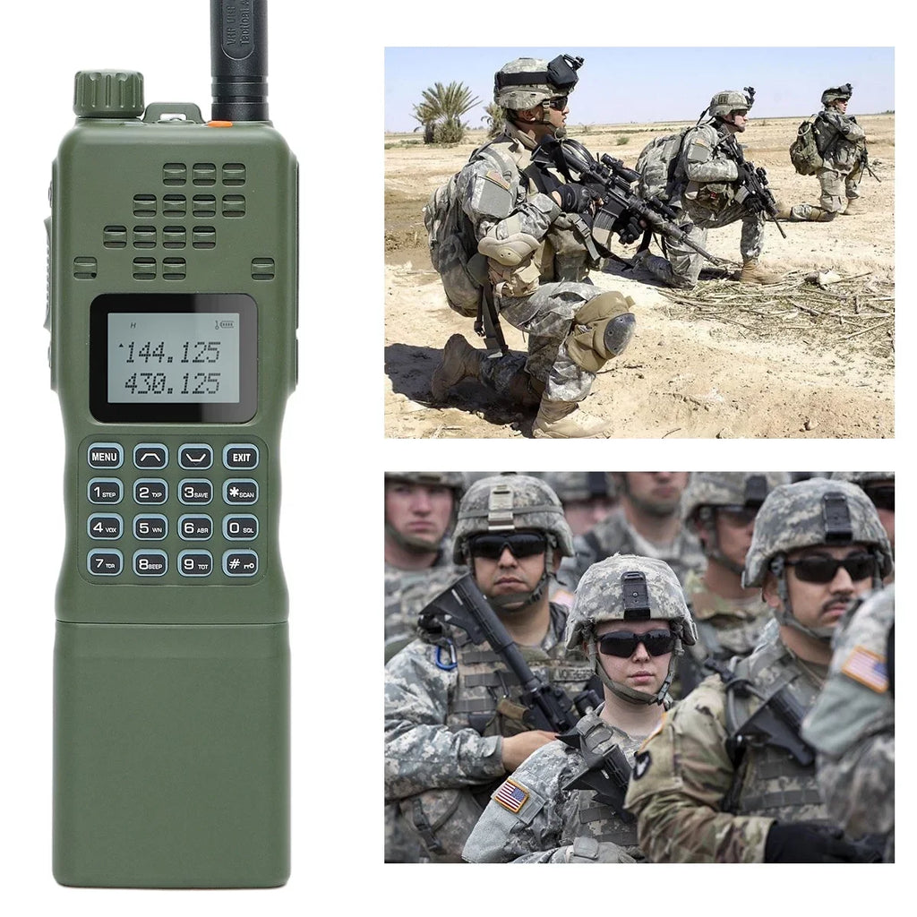 ABBREE&BaofengAR-152 10W Long Range Rechargeable Two Way Radio with AR-152 Shoulder mic,18.8 inch Tactical Foldable Antenna,USB Charger Cable,AR-152 Bag and Programming Cable Walkie Talkie Full Kit