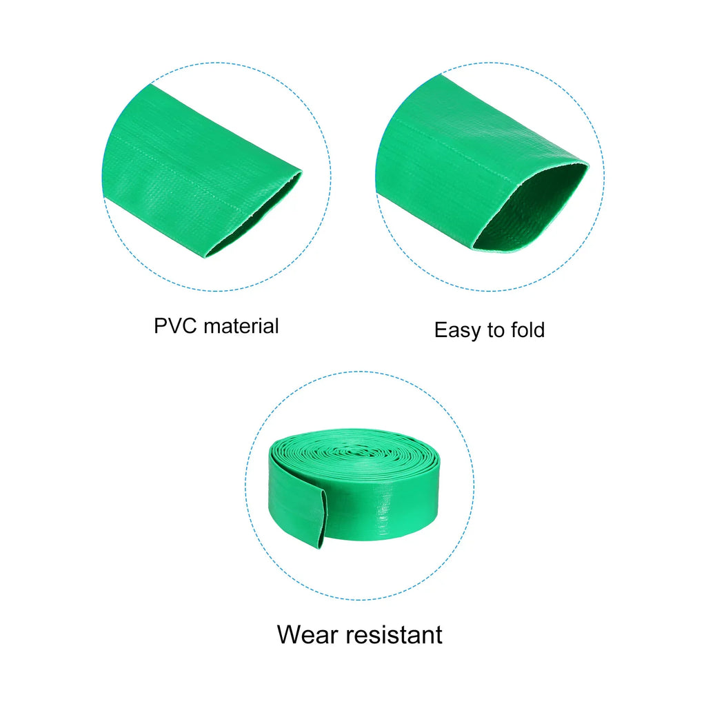 Backwash Hose 2" Dia 25ft 0.3MPa High Pressure polyvinyl chloride Reinforced Discharge Hoses for Swimming Pool