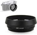 Lens Hood Set JJC Lens Shade for Fuji Fujifilm X100V X100F X100S X100T X100 X70 Replace Fuji LH-X100 Lens Hood & Adapter Ring Aluminum Alloy -dark