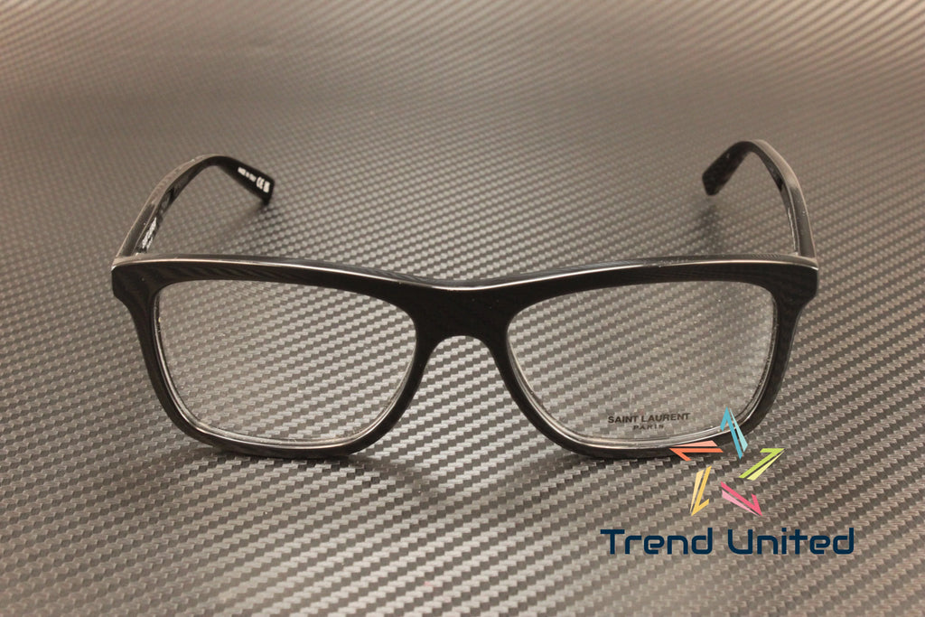 SAINT LAURENT SL 481 001 Rectangular Squared charcoal 55 mm Men's Eyeglasses