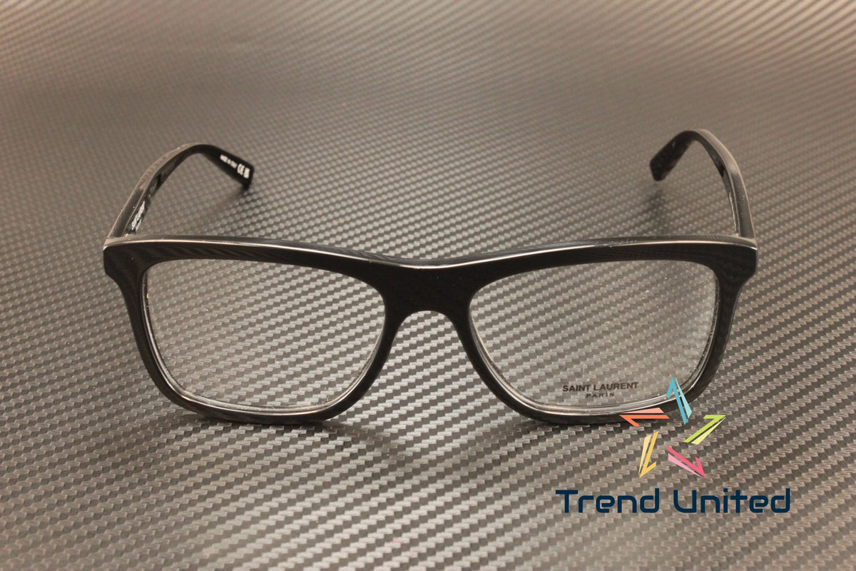 SAINT LAURENT SL 481 001 Rectangular Squared charcoal 55 mm Men's Eyeglasses