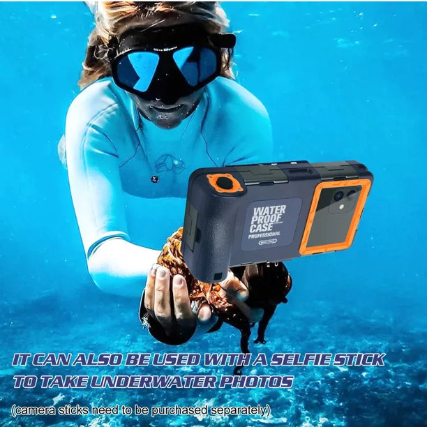 UrbanX Professional [15m/50ft] Swimming Diving Surfing Snorkeling Photo Video Waterproof Protective Case Underwater Housing for Oppo Reno4 SE And all Phones Up to 6.9 25mm LCD with Lanyard