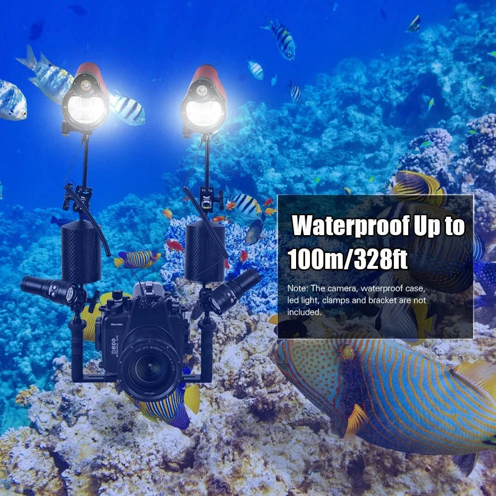 100m328ft 5600K with Optic Cable Housing Diving Case for Underwater Photography. Sea frogs ST-100-Pro Flash Strobe Diving Waterproof Max