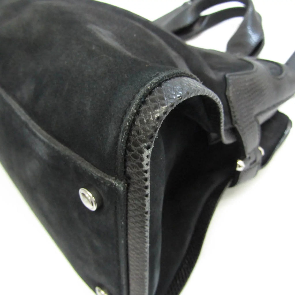 Pre-Owned Cartier Marcello Water Snake L1000928 Women's Suede,Leather Handbag,Shoulder Bag dark (Good)