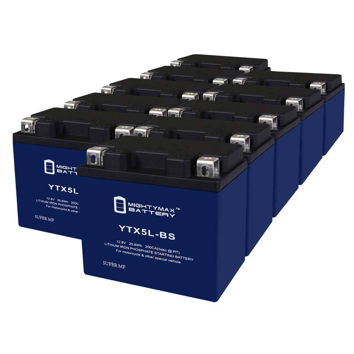YTX5L-BS Lithium Replacement Battery Compatible with Cannondale XC400 Motorcycle 00-01 - 10 Pack