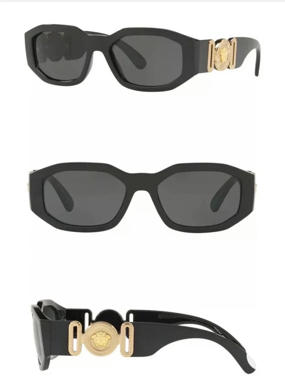 Versacce VE4361 Unisex's Plastic Geometric Sunglasses ebony 53mm/16-140 Adult