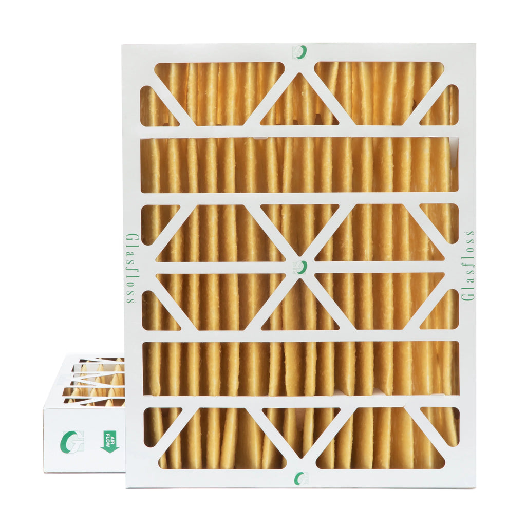 Actual Size: 19-3/8 x 23-3/8 x 3-3/4. 2 Pack of 20x24x4 MERV 11 Pleated 4" inch Air Filters by Glasfloss