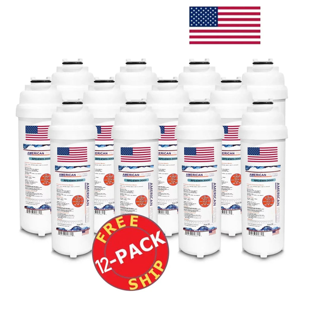 AFC Brand , Water Filters , Model # AFC-EWH-3000 , Compatible with WaterSentry® HTVZDBLSS-WF - 12 Pack - Made in U.S.A.