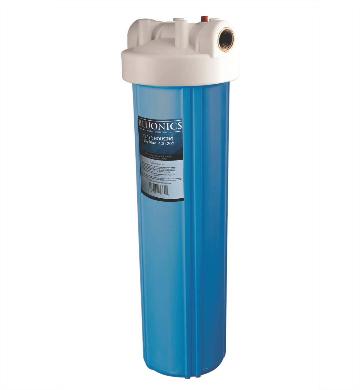 Bluonics 4.5"x20" Whole House Water Filter Replacement Solid Blue Canister-Cap not included