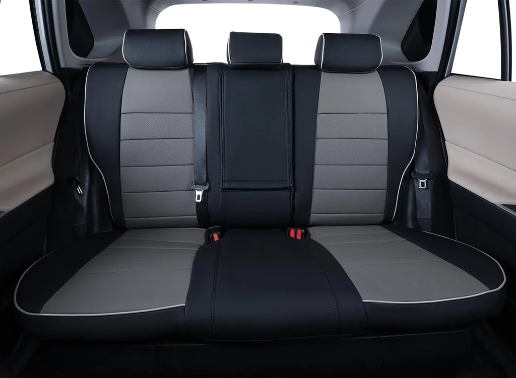 EKR Custom Fit RAV4 Car Seat Cover for  RAV4 Prime,2022 2023 SE Hybrid,XSE Hybrid 2019 2020 2021 2022 2023-Full Set,Leather (dark/Gray)