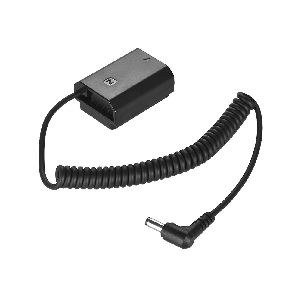 Andoer Dummy Battery Pack NP-FZ100 DC Coupler Connector with Spring Cable Suitable for  A7III A9 A7RIII A7SIII