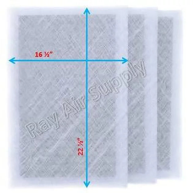 RAYAIR SUPPLY 18x25 Replacement Filter Pads Compatible with MicroPower Guard Air Cleaner (3 Pack) WHITE