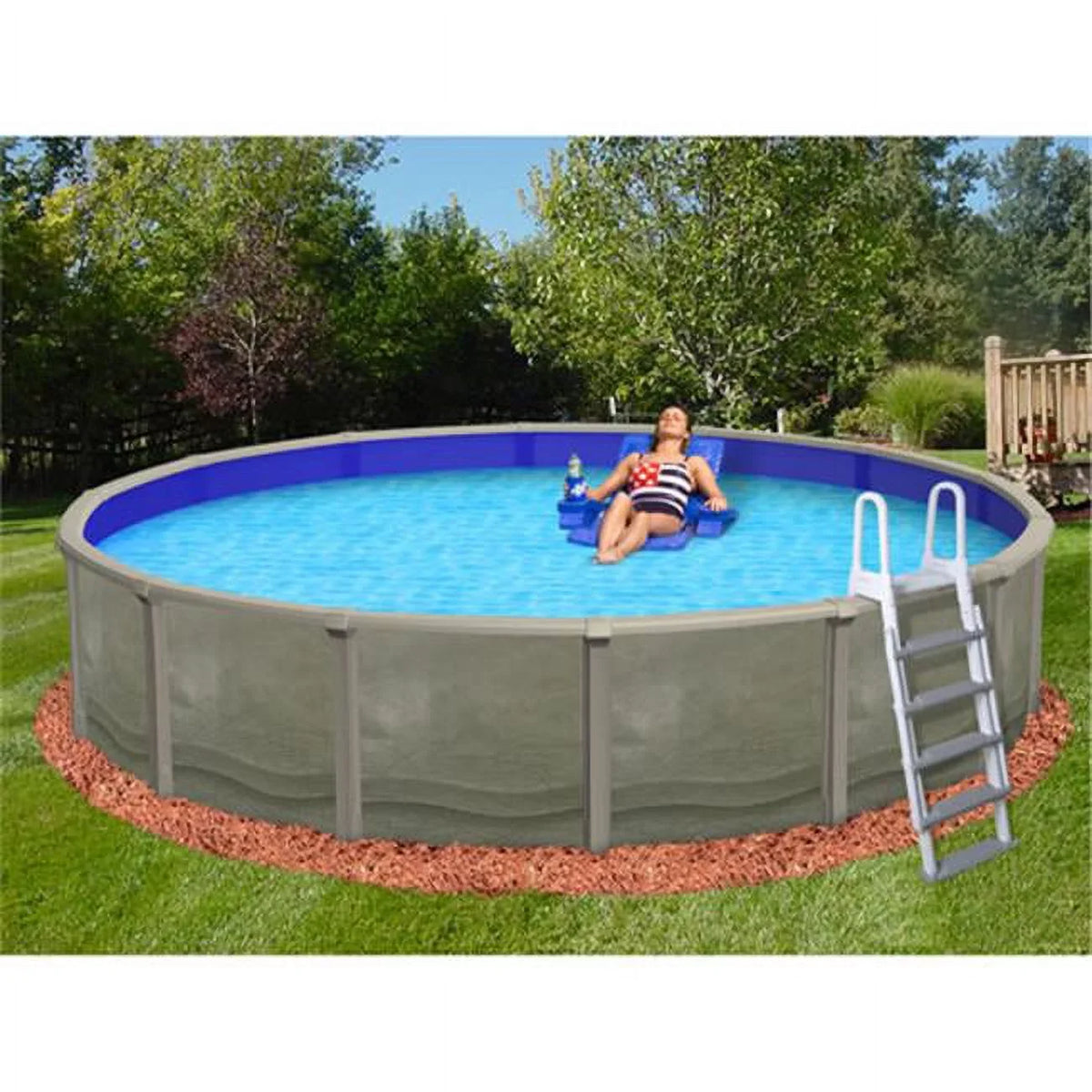 Resin with Top Rail - 7 in.. Trinity Round 52 in. 27 ft