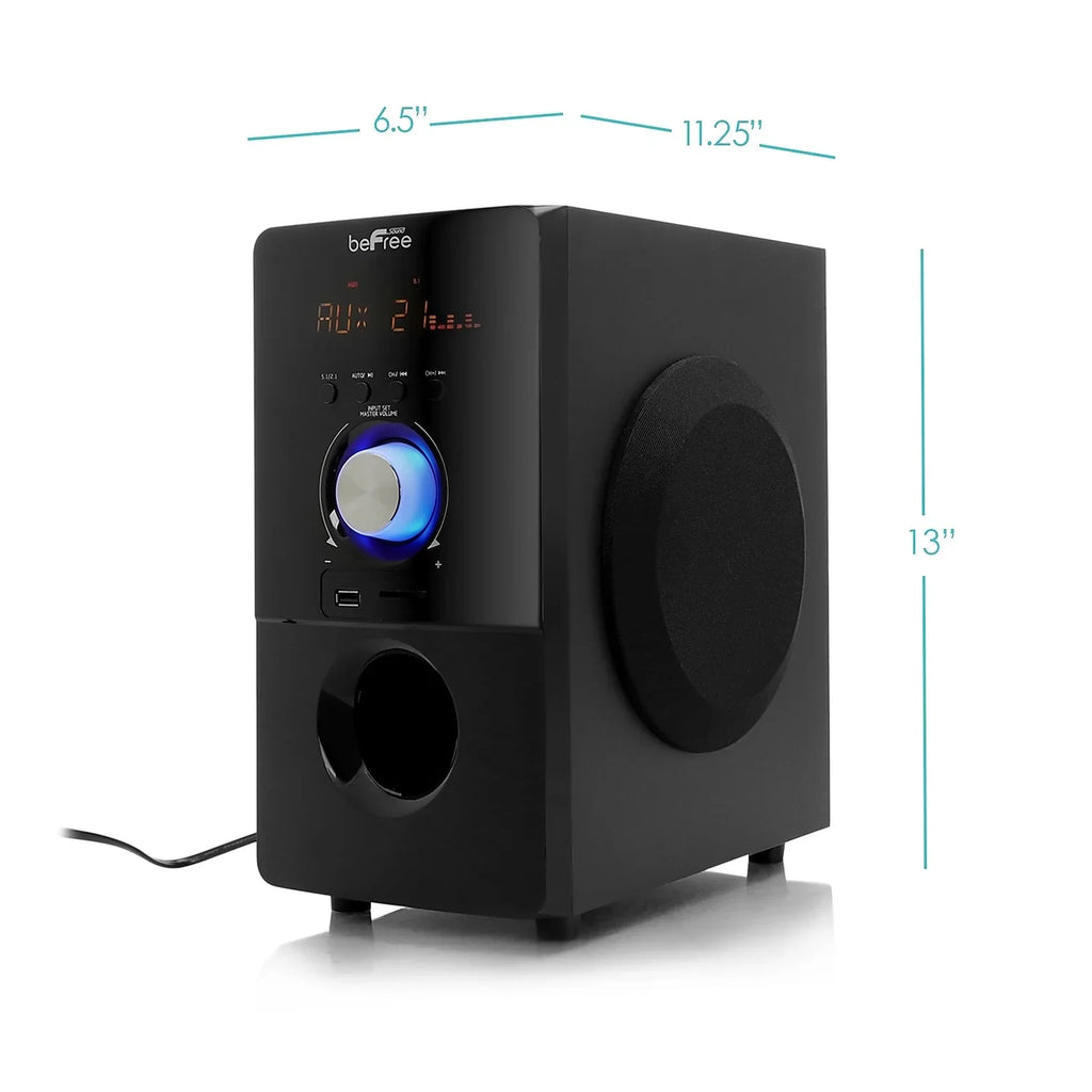 beFree Sound 93695498M 80 W 5.1 Channel Surround Sound Speaker dark (93695498M)
