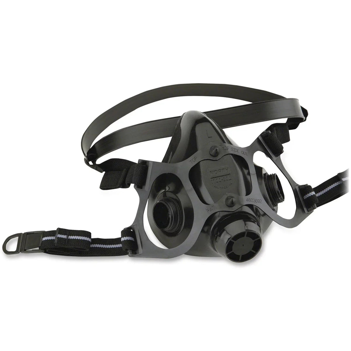 Size Large (770030L). North 7700 Series Half Mask Silicone Respirator with Dual Cartridge Connectors for N-Series