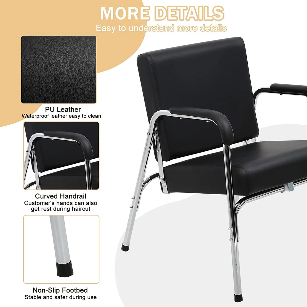 Salon Chair for Hair Stylist Barber Chair Hair Stylist Chair Heavy Duty Modern Fashion Auto Reclining Shampoo Chair Spa Beauty Equipment for Women Men, charcoal