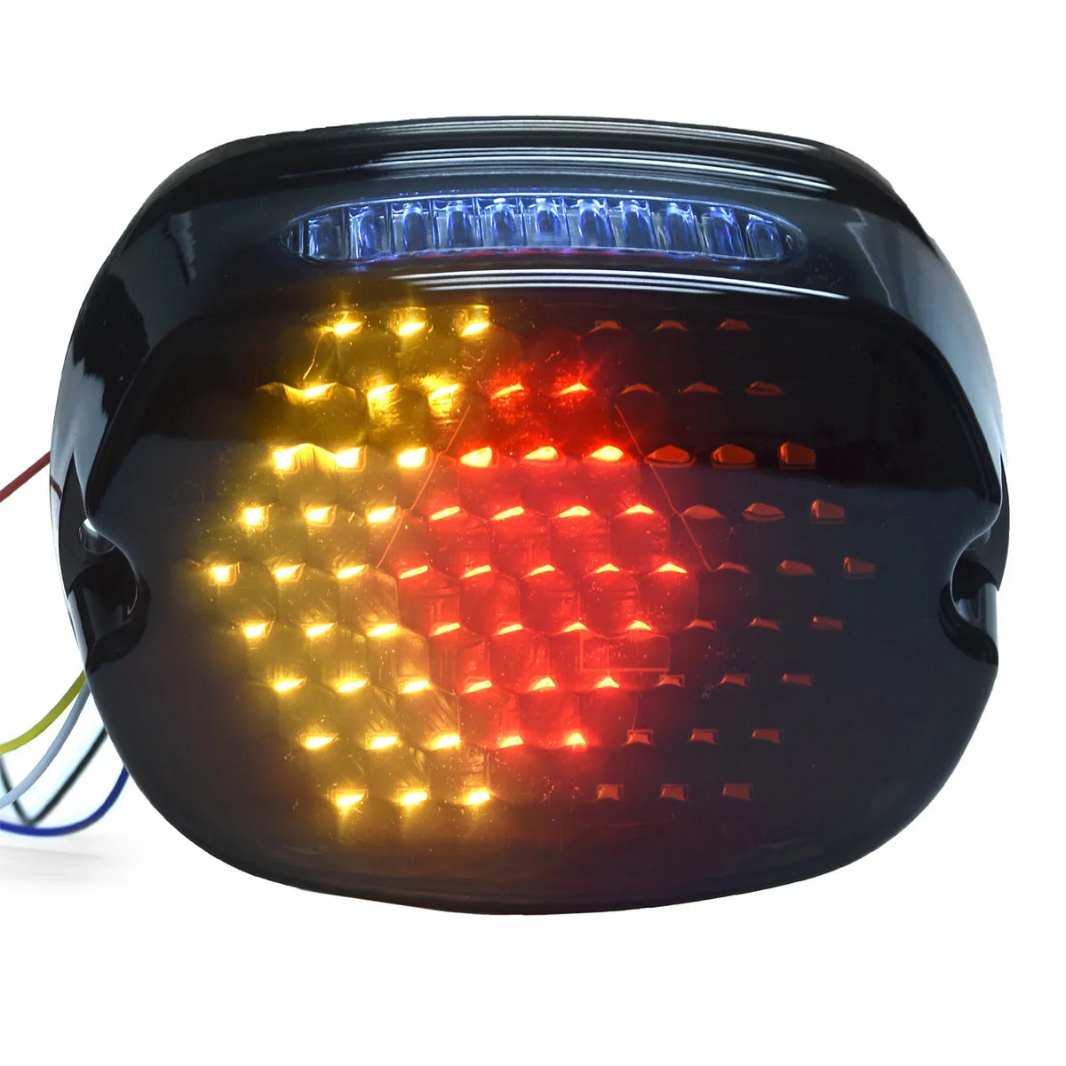 Krator Low Profile Smoke LED Tail Light Turn Signals Brake Light Running Light Compatible with Harley Davidson Ultra Classic Electra Glide CVO FLHTCUSE 2006-2013 - Fits Most 6-1/4" Round Headlights