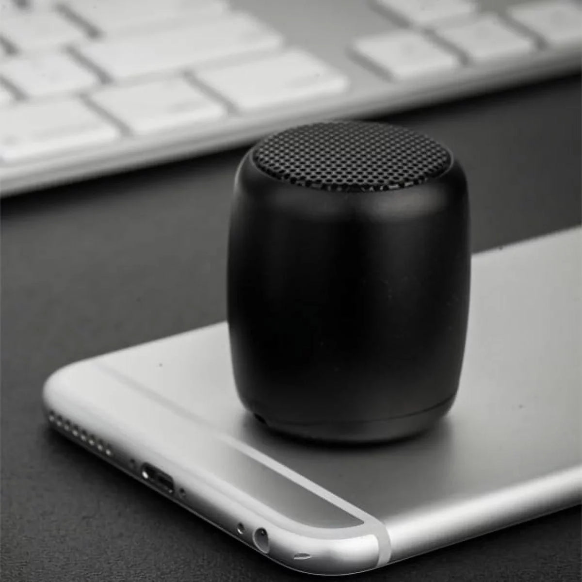 Mini Wireless Speaker For Verve Connect, ZMax 11 - Remote Shutter with Mic Audio Multimedia Rechargeable ebony for Consumer Cellular Verve Connect, ZMax 11
