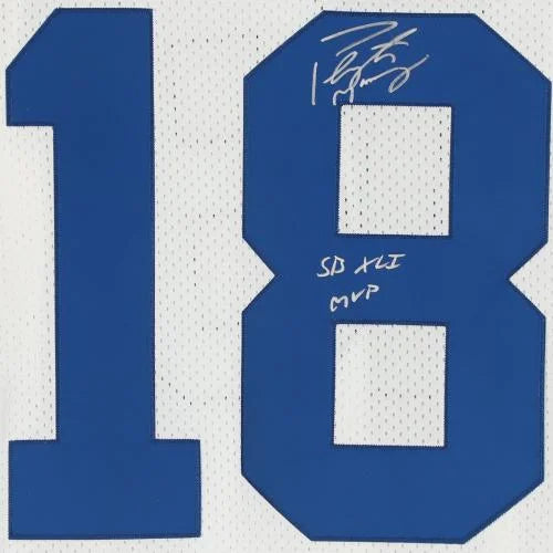 Peyton Manning Indianapolis Colts Autographed White Mitchell & Ness Super Bowl Authentic Jersey with "SB XLI MVP" Inscription - Fanatics Authentic Certified