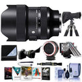 14-24mm f/2.8 DG DN ART Lens for  E, Bundle with Software Kit, RainCoat Sleeve, Calibration Aid, Lens Changing Kit Adapter, Lens Wrap, Cleaning Kit, Flex Lens Shade, Cleaner