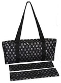 Mah Jongg Direct charcoal & Silver MJ Designer Logo Soft Replacement Case, includes two matching wraps and a bonus bag, (Replacement Soft Case Only - tiles, trays, racks and pushers not included)