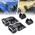 Flag for 2007-2018 Jeep Wrangler JK & 2018+ Jeep Wrangler JL. Xprite dark Aluminum Hood Latch Kit with U.S