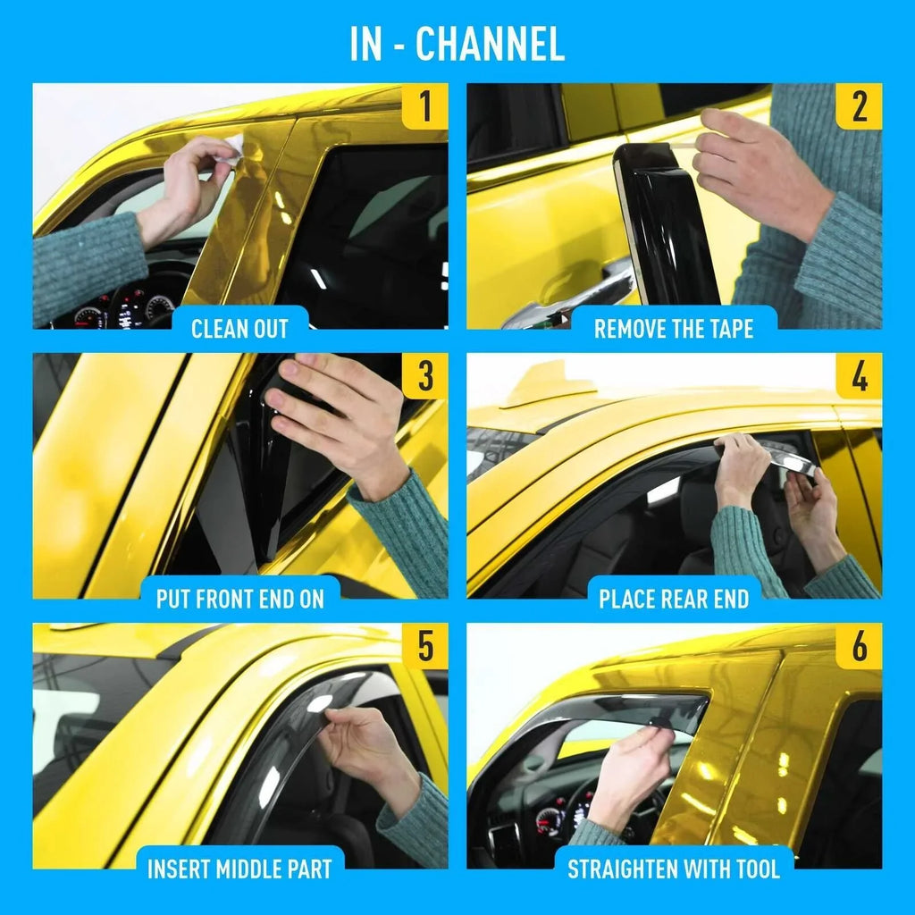 AG0268. AEROGUYS In-Channel Window Deflectors Extra Durable Window Visors Rain Guards Fit for Subaru Outback 2020-2024, Sun Visors, Wind Deflectors, Vent Visors, Car Accessories - 4pcs