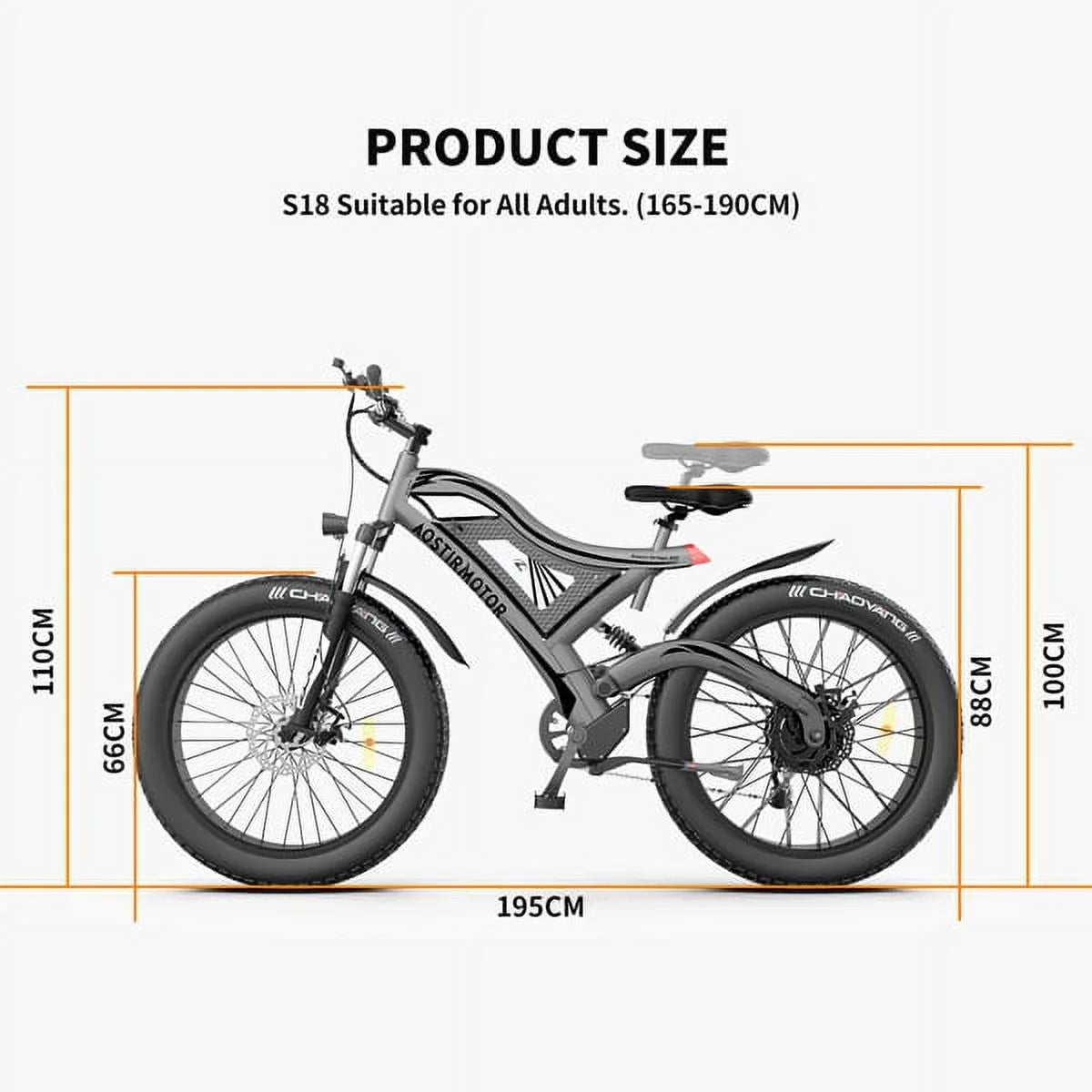 Electric Mountain Bike. AOSTIRMOTOR Hot Fat Tire Adults Electric Bicycle 26 In