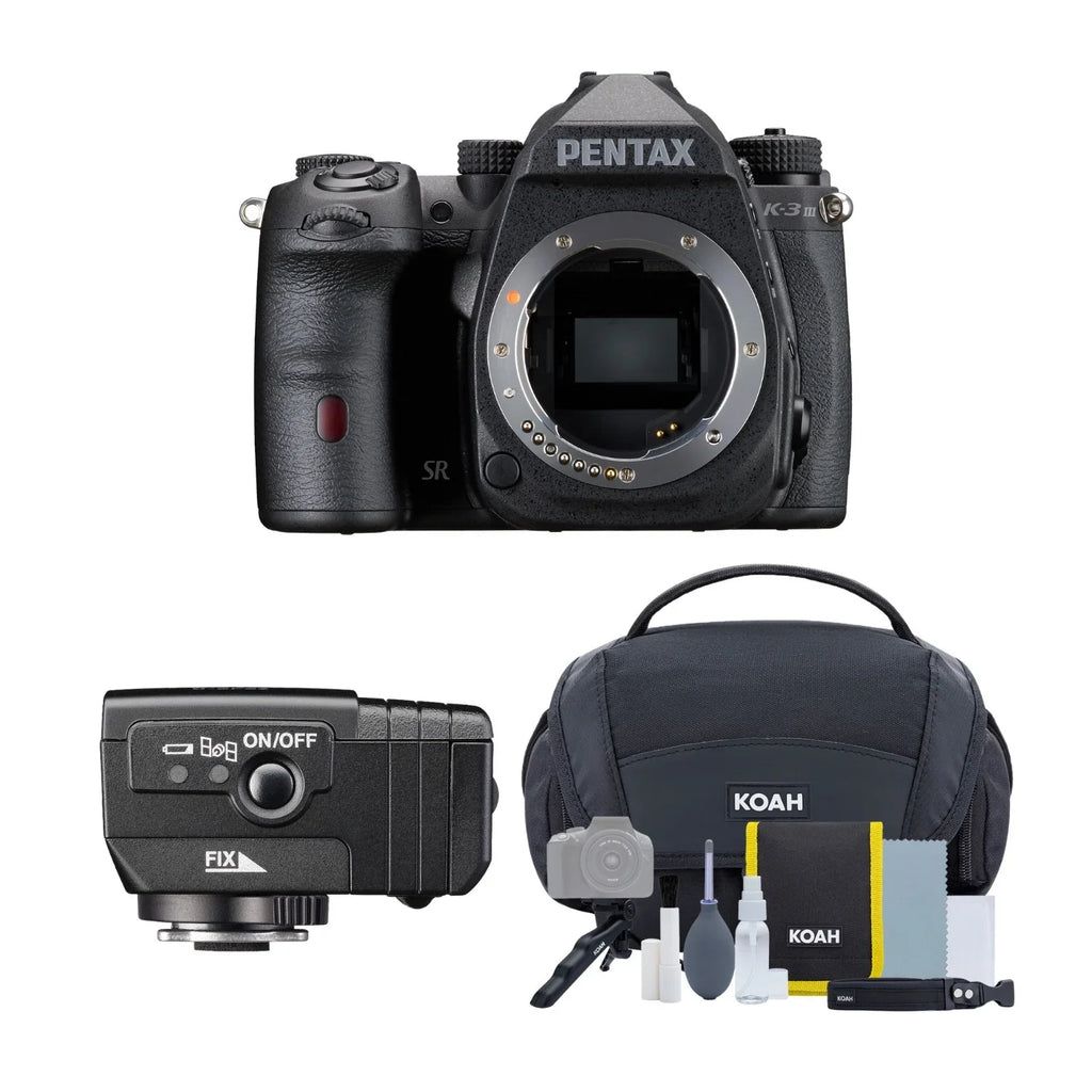 Pentax K-3 Mark III Monochrome Camera Body (dark) Bundle with O-GPS2 GPS Unit, Memory Card, and Accessory Kit