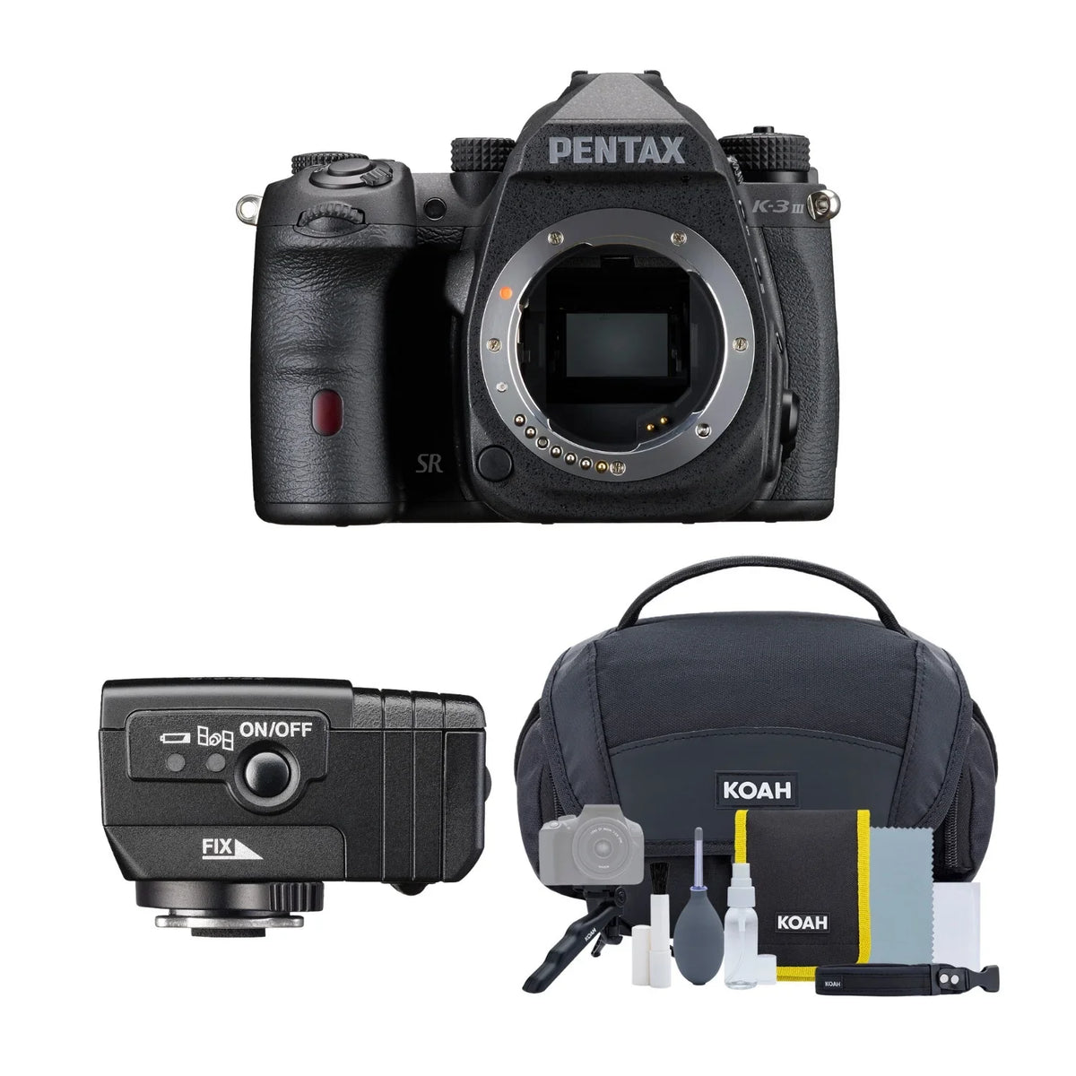 Pentax K-3 Mark III Monochrome Camera Body (dark) Bundle with O-GPS2 GPS Unit, Memory Card, and Accessory Kit