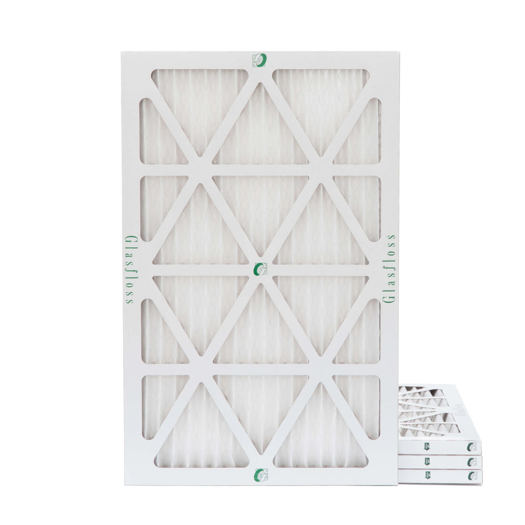 Exact Size: 15-1/2 x 23-1/2 x 7/8. Box of 4. Glasfloss ZL 16x24x1 MERV 10 Pleated AC Furnace Air Filters